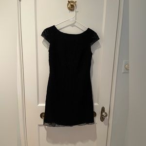 Lilly Pulitzer little black dress (LBD) with eyelet overlay